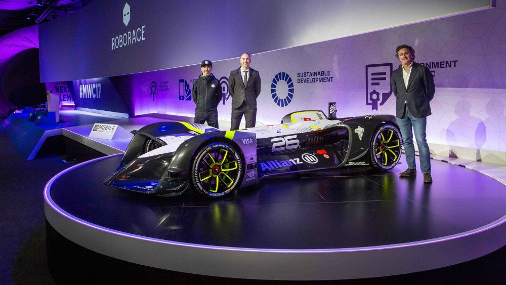 Roborace unveil the Robocar, the world's first driverless electric race car 