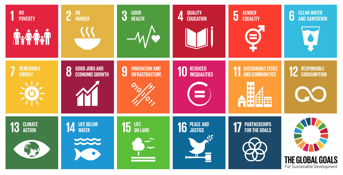 The 2030 Agenda for Sustainable Development includes 17 Sustainable Development Goals (SDGs).